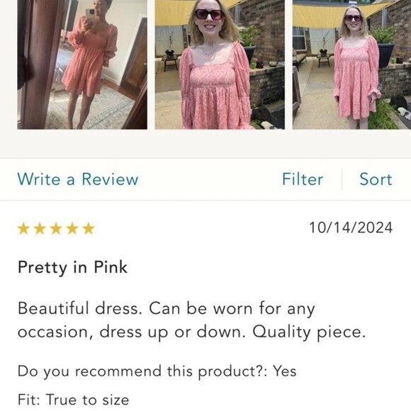 Anthropologie Pilcro Pink Babydoll Mini Dress - Picture 7 of 8